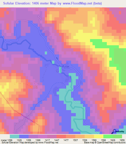 Sofular,Turkey Elevation Map