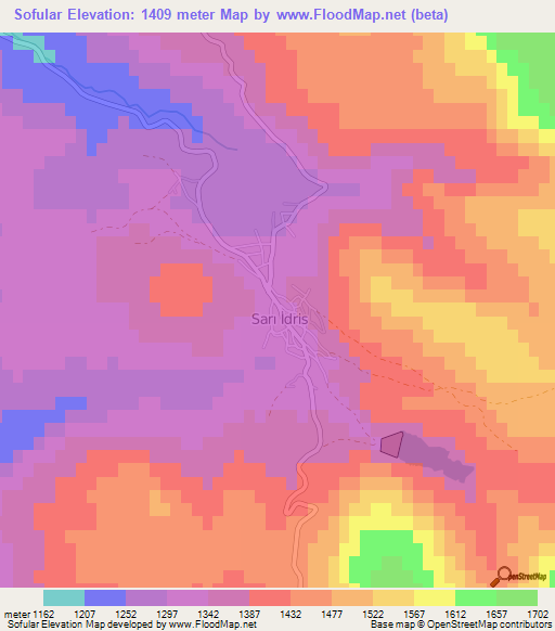 Sofular,Turkey Elevation Map