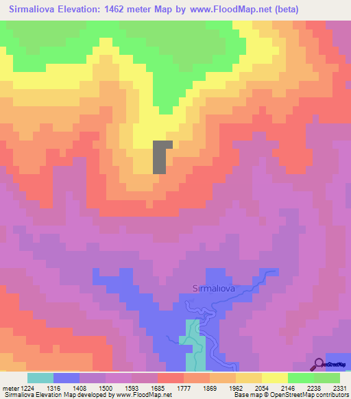 Sirmaliova,Turkey Elevation Map