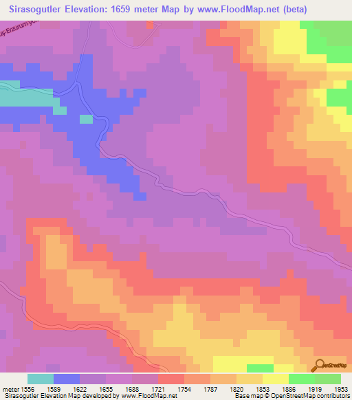 Sirasogutler,Turkey Elevation Map