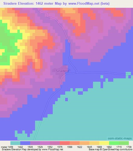 Siradere,Turkey Elevation Map