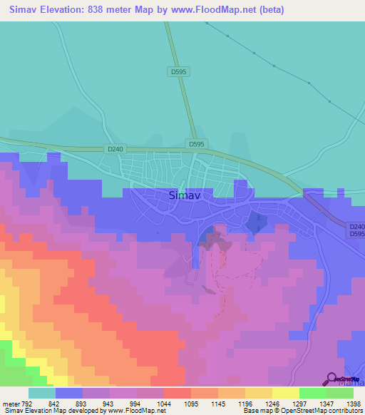 Simav,Turkey Elevation Map