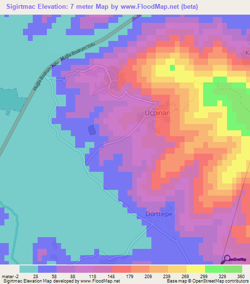 Sigirtmac,Turkey Elevation Map