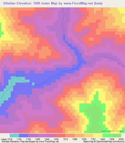 Sifsidan,Turkey Elevation Map