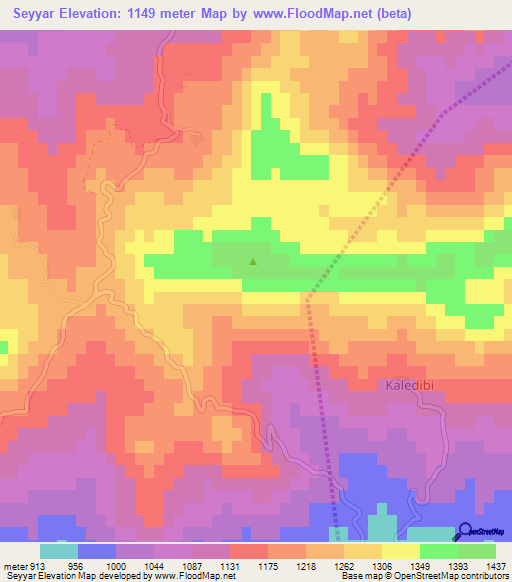 Seyyar,Turkey Elevation Map