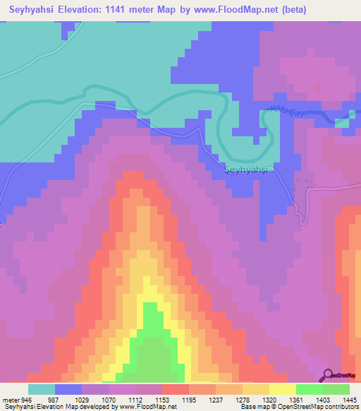 Seyhyahsi,Turkey Elevation Map