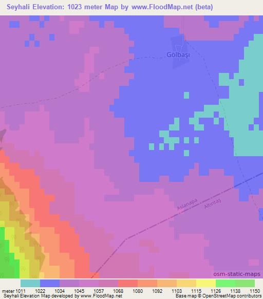 Seyhali,Turkey Elevation Map