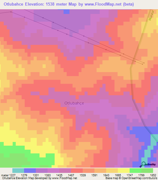 Otlubahce,Turkey Elevation Map