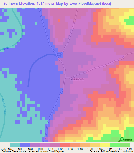 Serinova,Turkey Elevation Map