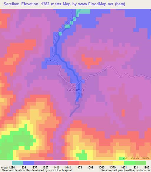 Serefkan,Turkey Elevation Map