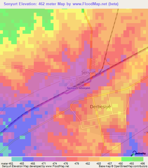 Senyurt,Turkey Elevation Map