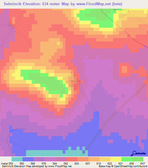 Selmincik,Turkey Elevation Map