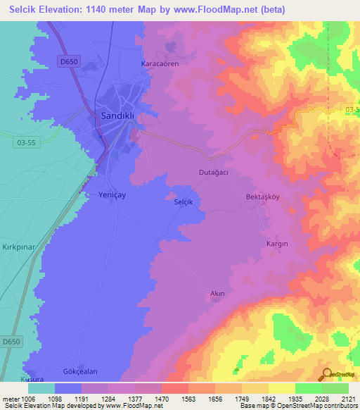 Selcik,Turkey Elevation Map