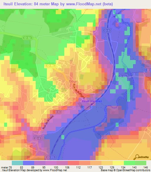 Iteuil,France Elevation Map