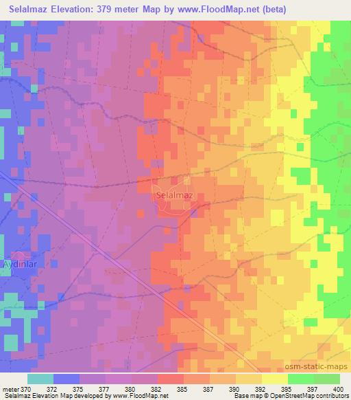 Selalmaz,Turkey Elevation Map