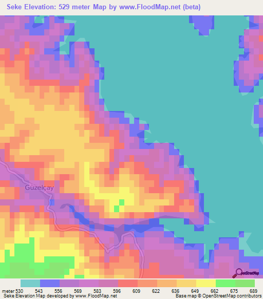 Seke,Turkey Elevation Map