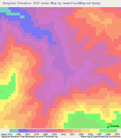 Bespinar,Turkey Elevation Map