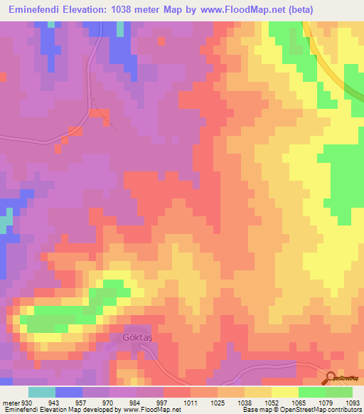 Eminefendi,Turkey Elevation Map