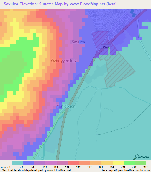 Savulca,Turkey Elevation Map