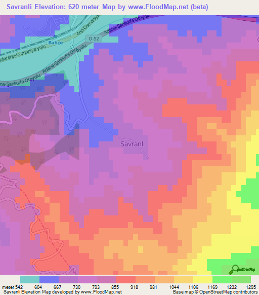 Savranli,Turkey Elevation Map