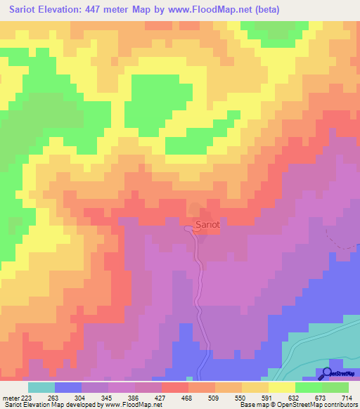 Sariot,Turkey Elevation Map