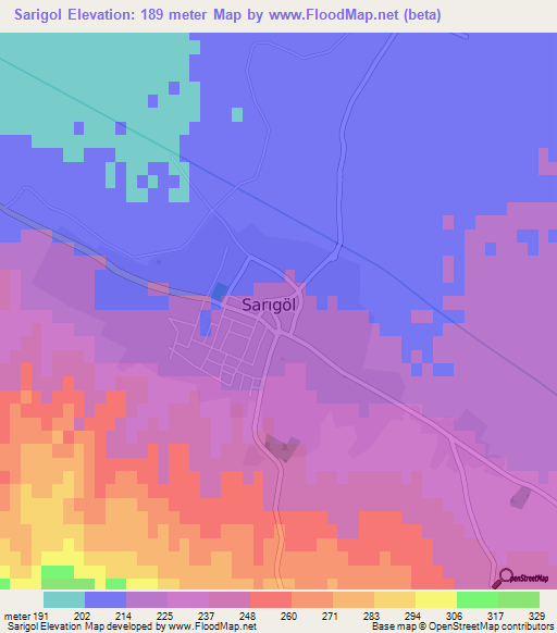 Sarigol,Turkey Elevation Map