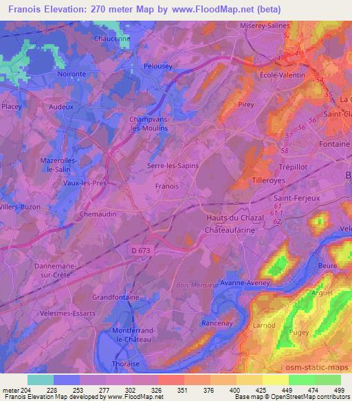 Franois,France Elevation Map