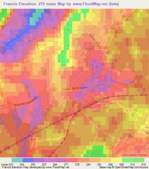 Franois,France Elevation Map