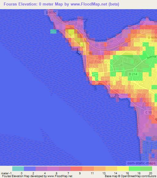 Fouras,France Elevation Map