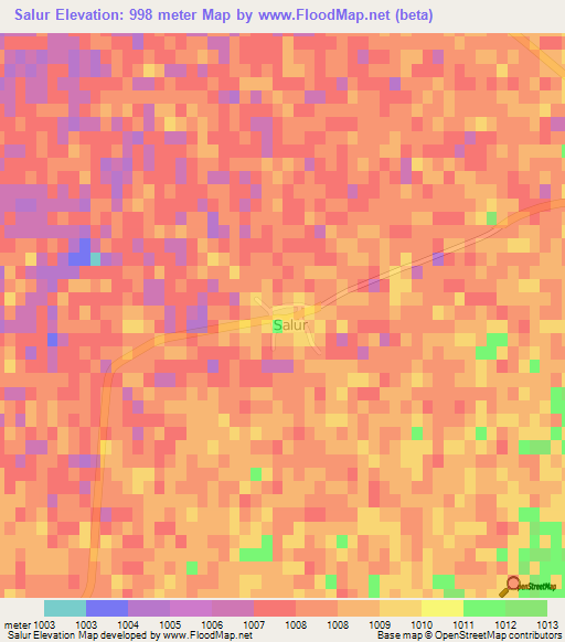 Salur,Turkey Elevation Map