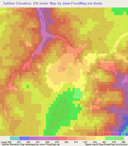 Salihler,Turkey Elevation Map