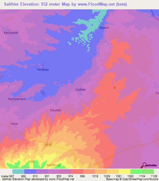 Salihler,Turkey Elevation Map