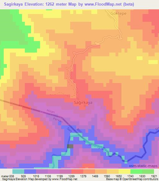 Sagirkaya,Turkey Elevation Map