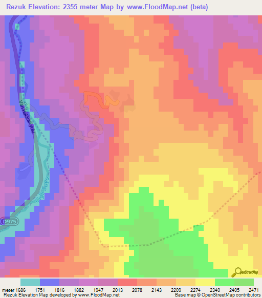 Rezuk,Turkey Elevation Map