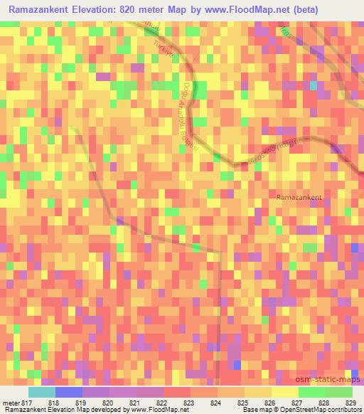 Ramazankent,Turkey Elevation Map