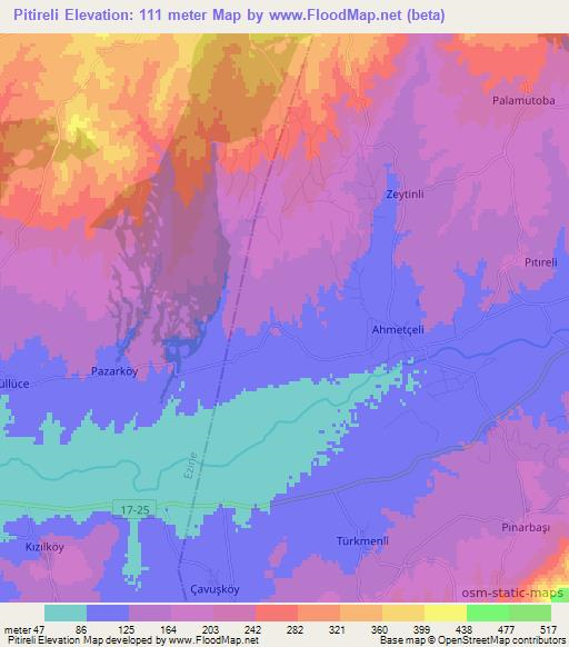 Pitireli,Turkey Elevation Map