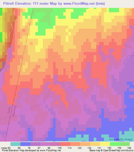 Pitireli,Turkey Elevation Map