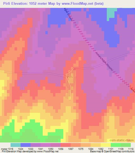 Pirli,Turkey Elevation Map