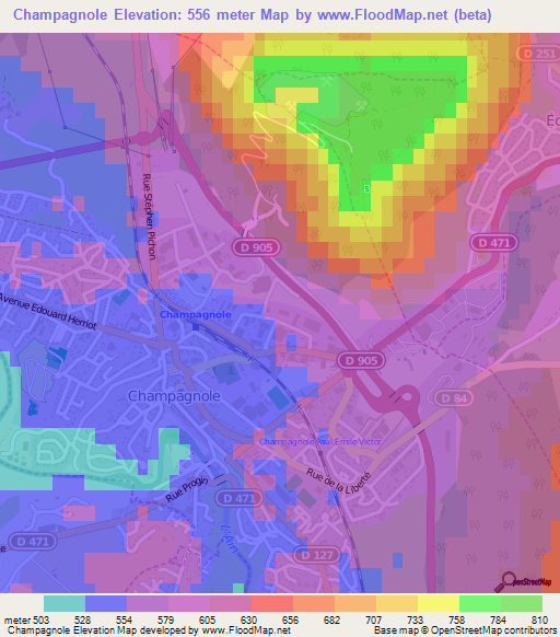 Champagnole,France Elevation Map