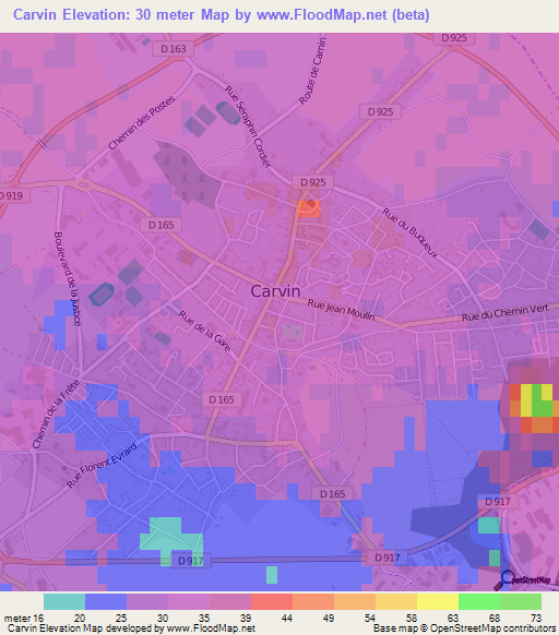 Carvin,France Elevation Map