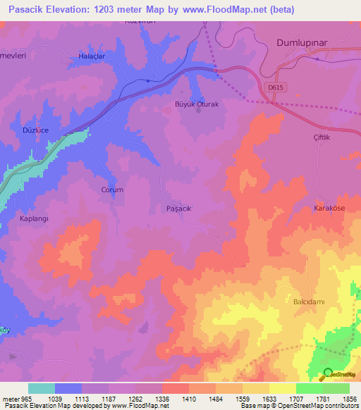 Pasacik,Turkey Elevation Map