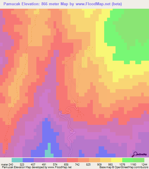 Pamucak,Turkey Elevation Map