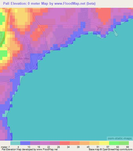 Pali,Turkey Elevation Map