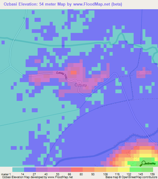 Ozbasi,Turkey Elevation Map