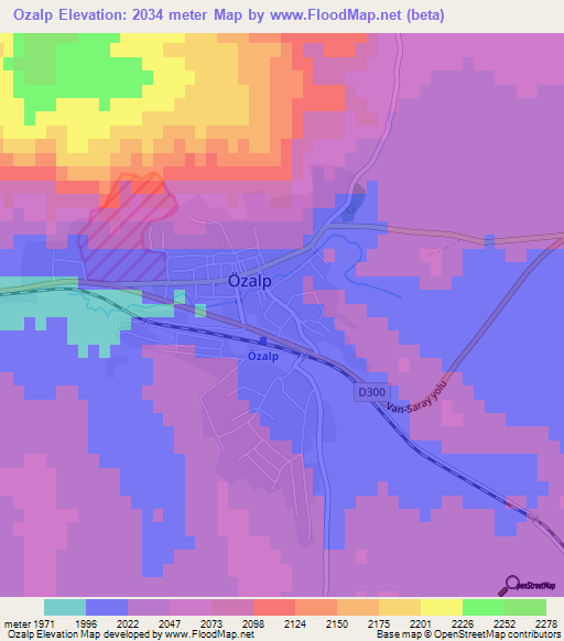 Ozalp,Turkey Elevation Map