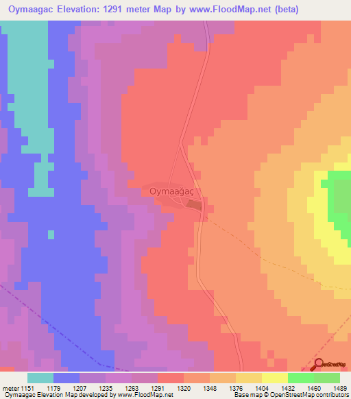 Oymaagac,Turkey Elevation Map