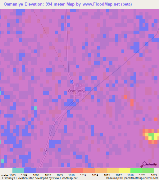 Osmaniye,Turkey Elevation Map