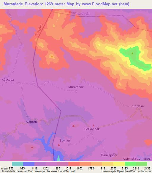 Muratdede,Turkey Elevation Map