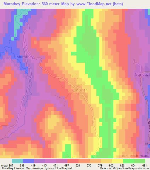 Muratbey,Turkey Elevation Map