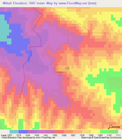 Mikail,Turkey Elevation Map